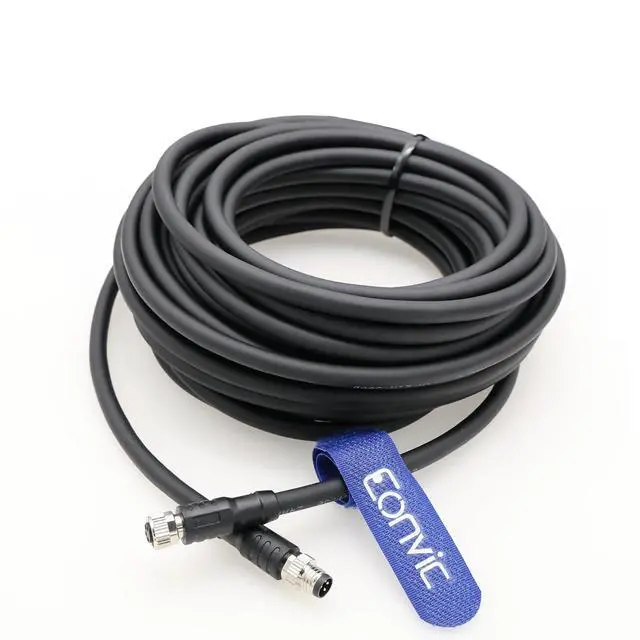 Alt view image 3 of 4 - Industrial Sensor Cable M8 4Pin Male to Female for Omron Schneider Electric Keyence M8 A Code Molded Shielded Aviation Waterproof IP67 AWG24 PVC 15M