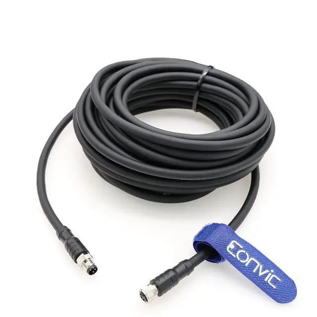 Alt view image 2 of 4 - Industrial Sensor Cable M8 4Pin Male to Female for Omron Schneider Electric Keyence M8 A Code Molded Shielded Aviation Waterproof IP67 AWG24 PVC 15M