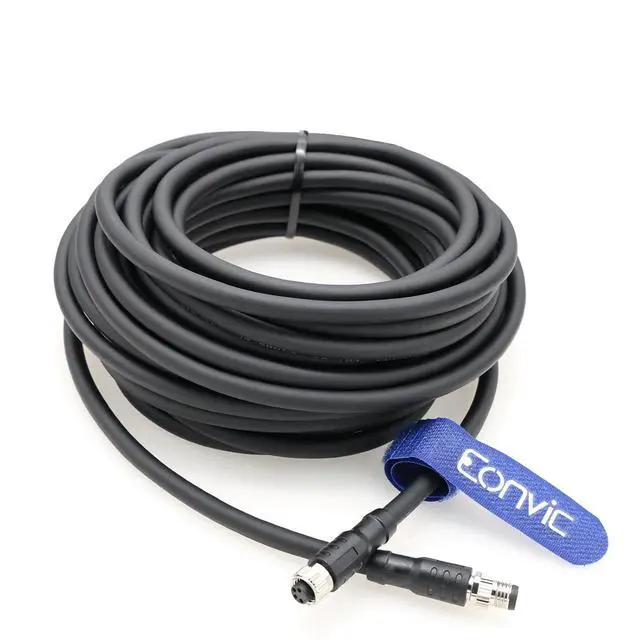 Alt view image 4 of 4 - Industrial Sensor Cable M8 4Pin Male to Female for Omron Schneider Electric Keyence M8 A Code Molded Shielded Aviation Waterproof IP67 AWG24 PVC 15M