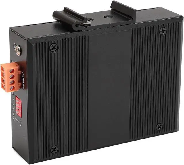 Alt view image 4 of 7 - 5 Port Industrial Ethernet Switch, DIN Rail Mount POE Switch with 1 Uplink, Wide Operating Temperature 40°C to 80°C, 10/100Mbps Industrial Network Switch for Smart Grid and Harsh E
