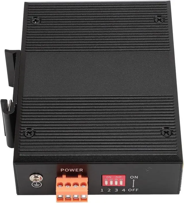 Alt view image 5 of 7 - 5 Port Industrial Ethernet Switch, DIN Rail Mount POE Switch with 1 Uplink, Wide Operating Temperature 40°C to 80°C, 10/100Mbps Industrial Network Switch for Smart Grid and Harsh E