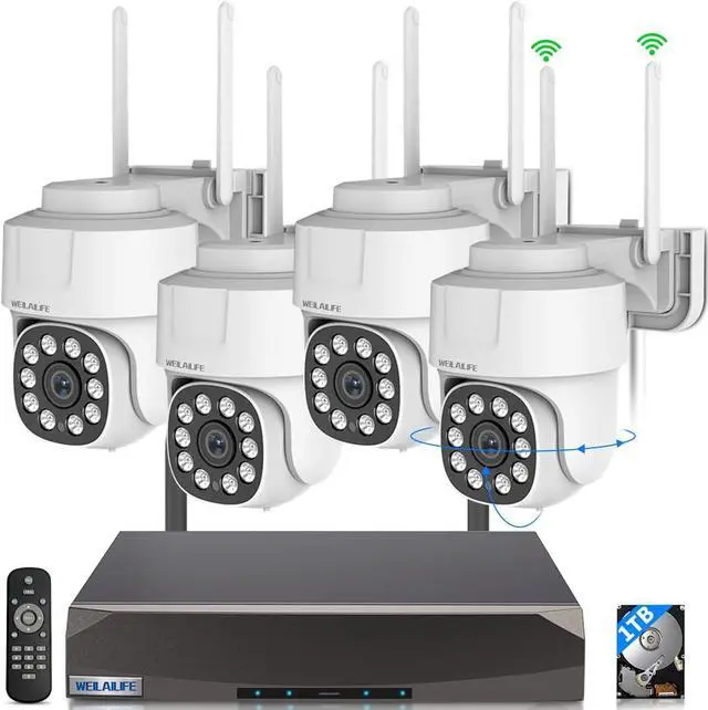 Main image of 360° PT Digital Zoom, Two-Way Audio 5MP Outdoor Wireless Security Camera System Indoor PTZ Security Cameras Waterproof Home Video Surveillance
