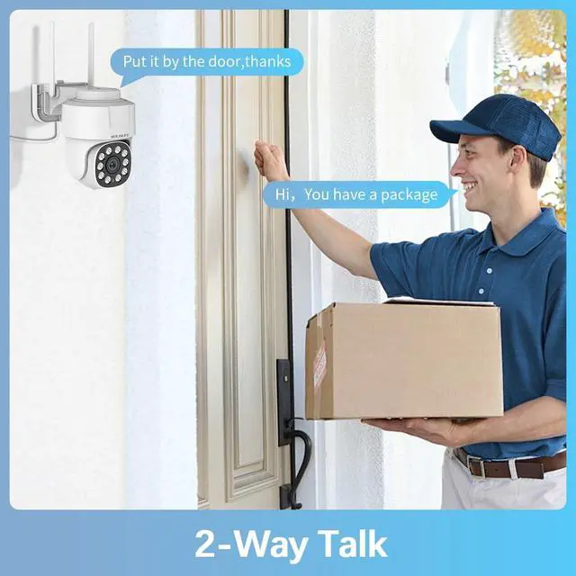 Alt view image 4 of 7 - 360° PT Digital Zoom, Two-Way Audio 5MP Outdoor Wireless Security Camera System Indoor PTZ Security Cameras Waterproof Home Video Surveillance