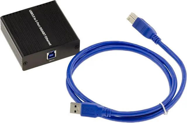 Alt view image 5 of 5 - KALEA-INFORMATIQUE USB 3.0 to 2 Port RJ45 LAN GIGABIT Ethernet 10 100 1000 with ASIX AX88179 Dual Chipset