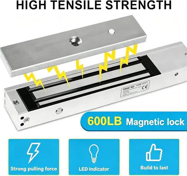 Alt view image 2 of 7 - YiToo Outdoor Access Control Kit with Heavy-Duty 600lb Magnetic Lock