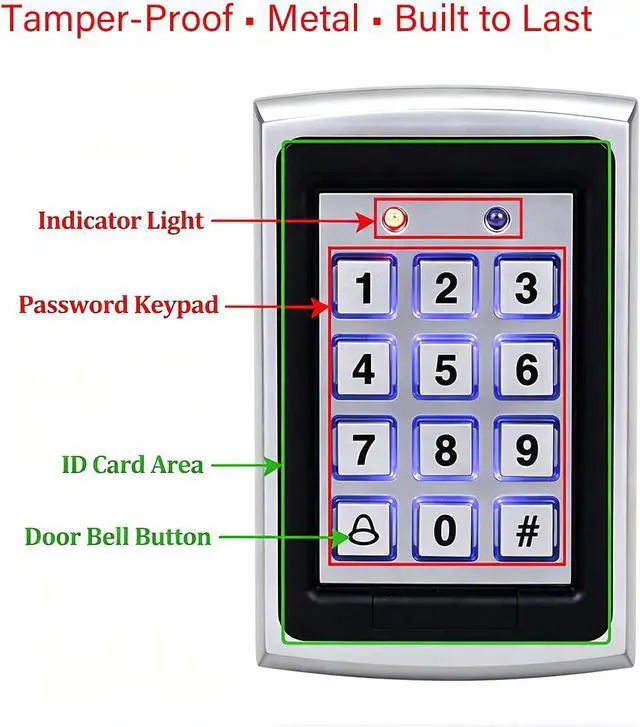 Alt view image 5 of 7 - YiToo Outdoor Access Control Kit with Heavy-Duty 600lb Magnetic Lock