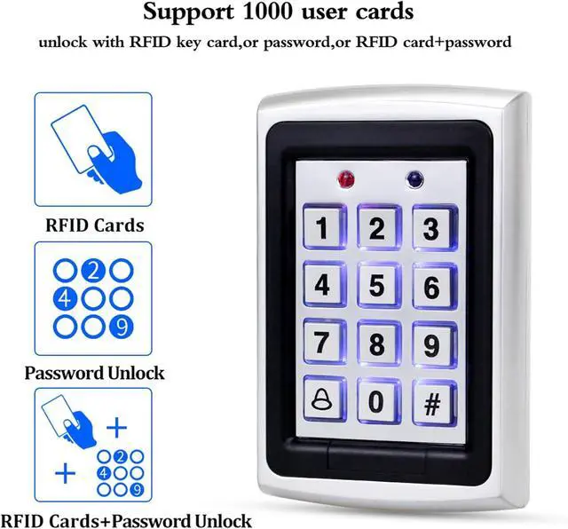 Alt view image 4 of 7 - YiToo Outdoor Access Control Kit with Heavy-Duty 600lb Magnetic Lock