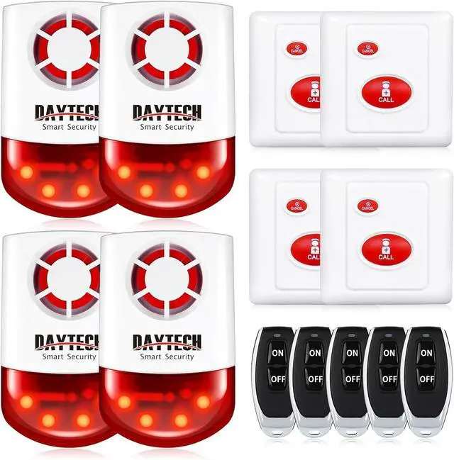 Main image of Daytech Strobe Siren Alarm Home Caring Loud Outdoor SOS Alert System