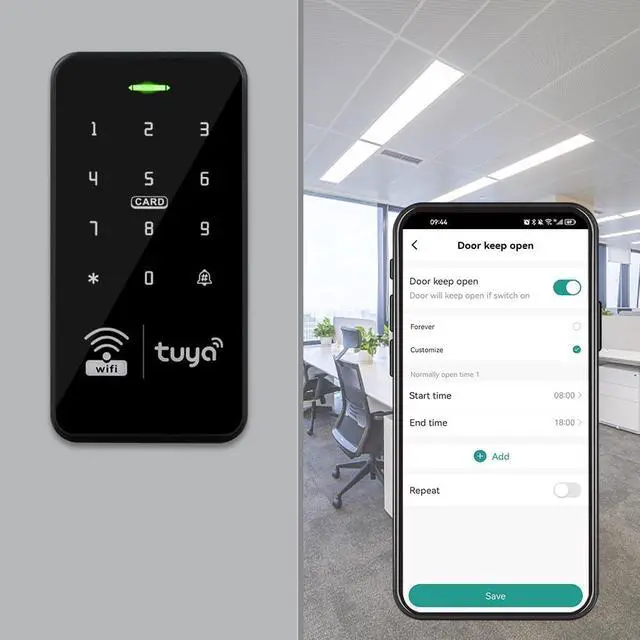Alt view image 7 of 7 - Access Control System Kit, IP68 Waterproof Keypad with RFID & PIN Entry, Power Supply with RCD Protection (12V 3A), Complete Set for Home Office Security Door