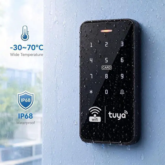 Alt view image 5 of 7 - Access Control System Kit, IP68 Waterproof Keypad with RFID & PIN Entry, Power Supply with RCD Protection (12V 3A), Complete Set for Home Office Security Door