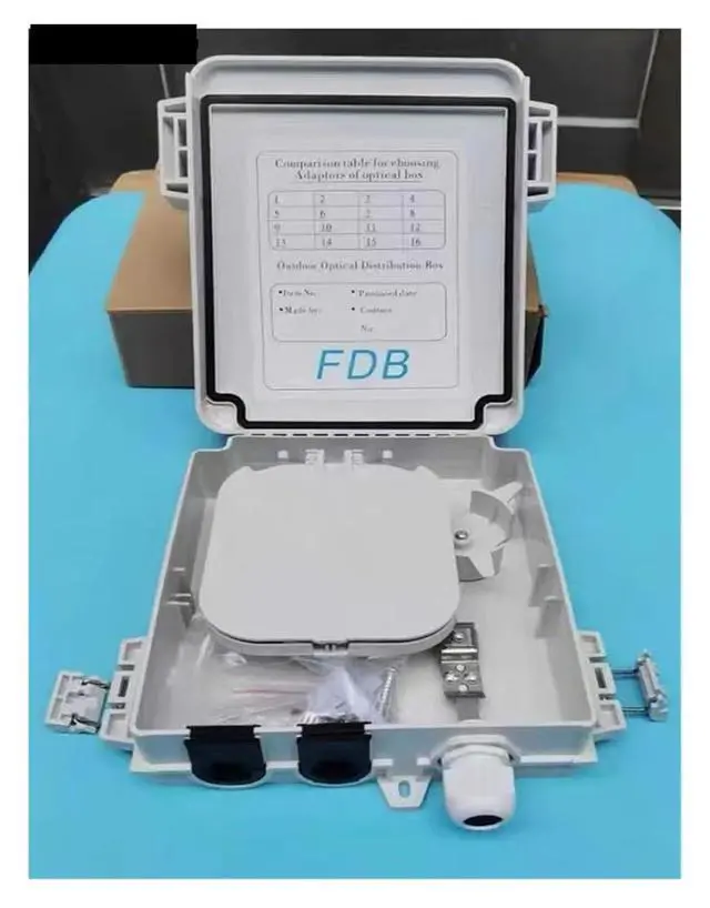 Alt view image 3 of 5 - Fiber Distribution Box 8-Core Single 220 * 190 * 50mm FDB Foreign Trade 8 Ports Optical Fiber Enclosure FTTH