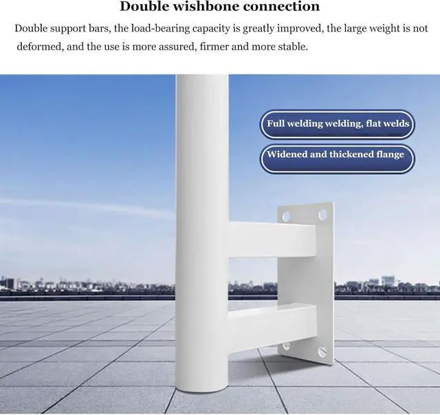 Alt view image 3 of 6 - Universal Security Camera Pole Mount Bracket - Long Arm Support for Outdoor Surveillance and CCTV Installation