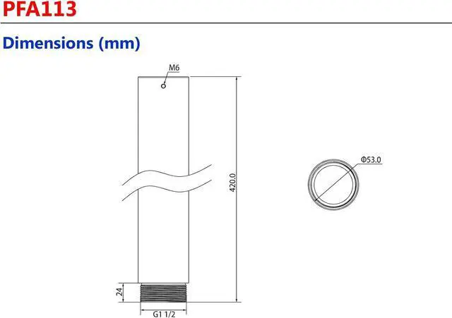 Main image of PFA113 Mount Adapter for Pendant Security Cameras White