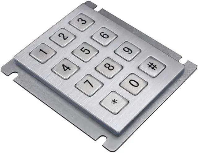 Alt view image 3 of 6 - 12 Keys 3x4 Matrix USB Kiosk Keyboard Metal Stainless Steel Numeric Keypad for Access Control(Matrix Interface,Esc and Enter)