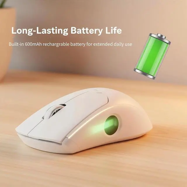 Alt view image 6 of 7 - Yoidesu Wireless Mouse for Laptop, 2.4GHz Computer Mouse with Fingerprint ID for Data Protection, 2.4G BT USB Connect, 3 Level DPI, 600mAh Battery for PC Laptop Tablet