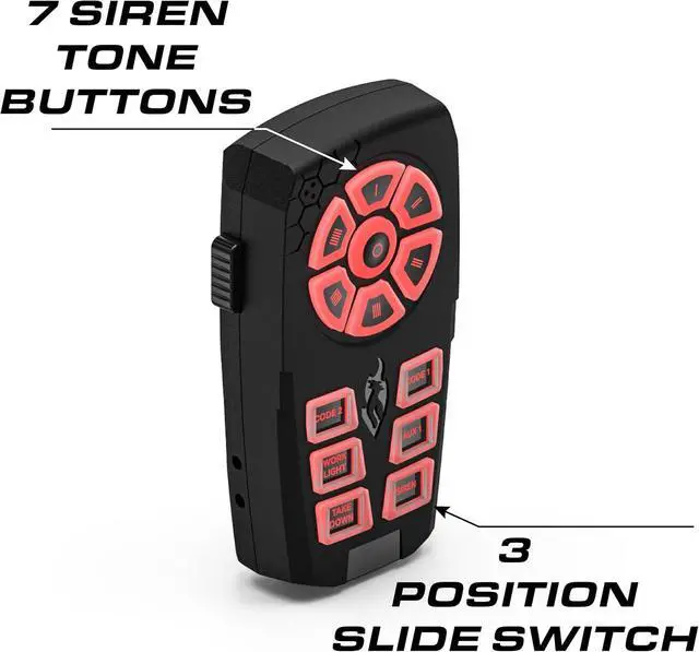 Alt view image 3 of 6 - Feniex Typhoon Handheld 200 Watt Siren Controller