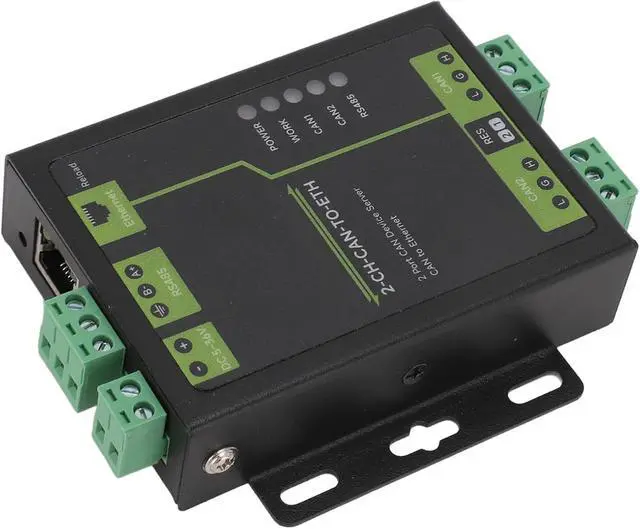 Alt view image 6 of 7 - 2 Ports Can Be Device Server, TCP IP Protocol Industrial Grade Professional Can for Ethernet Converter Module DC 5 36V for Computers