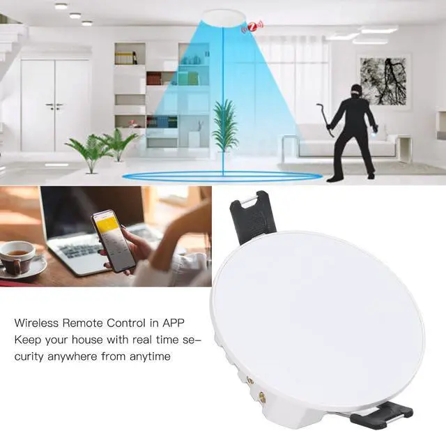 Alt view image 3 of 7 - Oumefar Smart Human Sensor Wireless Detection for Home Security with Multi Function ABS Material 100-240V 1 Unit