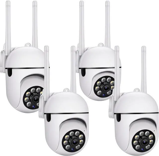 Alt view image 2 of 7 - 4-Pack Wireless 5G WiFi Security Camera System Smart Outdoor Night Vision 1080P