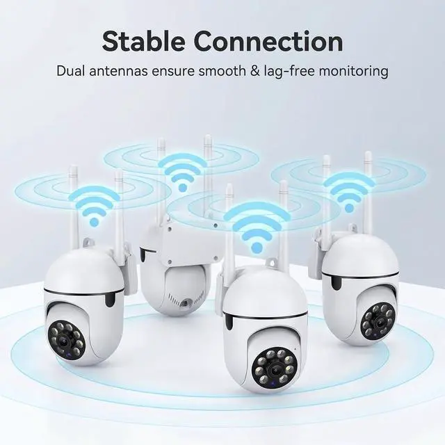 Alt view image 4 of 7 - 4-Pack Wireless 5G WiFi Security Camera System Smart Outdoor Night Vision 1080P