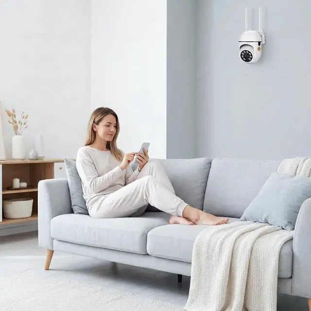 Alt view image 7 of 7 - 4-Pack Wireless 5G WiFi Security Camera System Smart Outdoor Night Vision 1080P