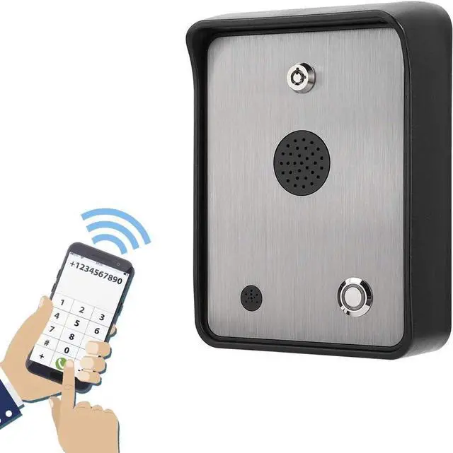 Main image of GSM Audio Intercom for Single House Door and Gate Opener Access Controller to Remotely Open Doors for Visitors (AC / DC12V-24V Power Input)
