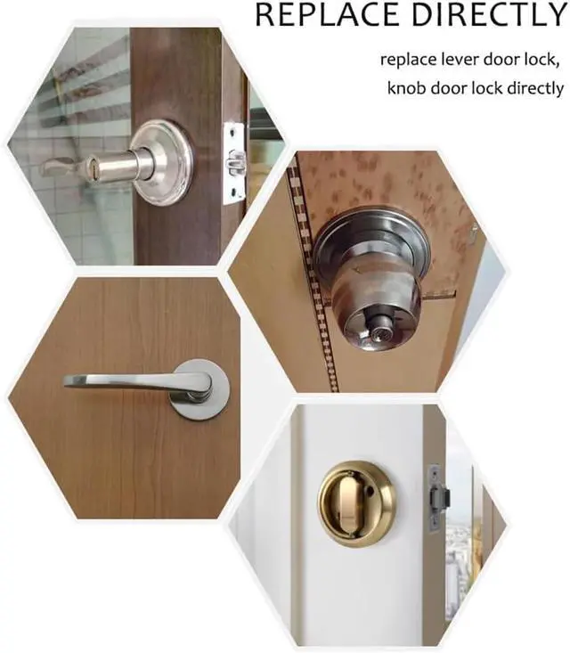 Alt view image 4 of 7 - Matybobe Smart Fingerprint Door Lock with Handle, 4-in-1 Keyless Biometric Door Lock, Fingerprint Password APP Key Unlock, for Door Thicknesses 35-55mm, Easy Installation, for Office Home Bedroom Door