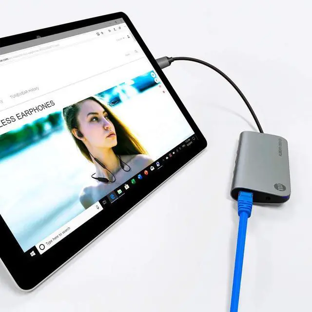 Alt view image 5 of 7 - Almighty Dock C3 Multi USB-C Hub Ethernet HDMI 4K PD Support Silver TUN-OT-000056
