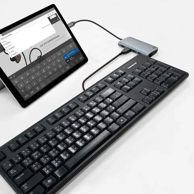 Alt view image 6 of 7 - Almighty Dock C3 Multi USB-C Hub Ethernet HDMI 4K PD Support Silver TUN-OT-000056