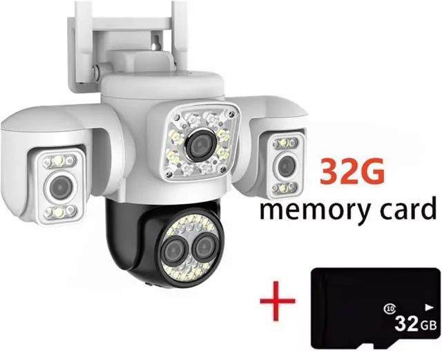 Alt view image 2 of 7 - 20MP 10K Triple Screen PTZ WiFi Outdoor Security Camera