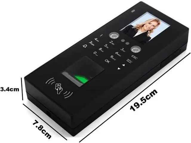 Alt view image 5 of 5 - Time Clocks Face Recognition Time Attendance System Access Control Face Fingerprint Password Attendance Access Control Machine,