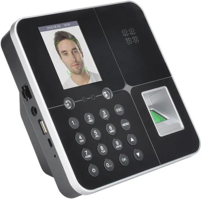 Main image of Face Password Fingerprint Electronic Attendance Machine with 2.8" Screen Biometric Employee Checking-in Voice Broadcast