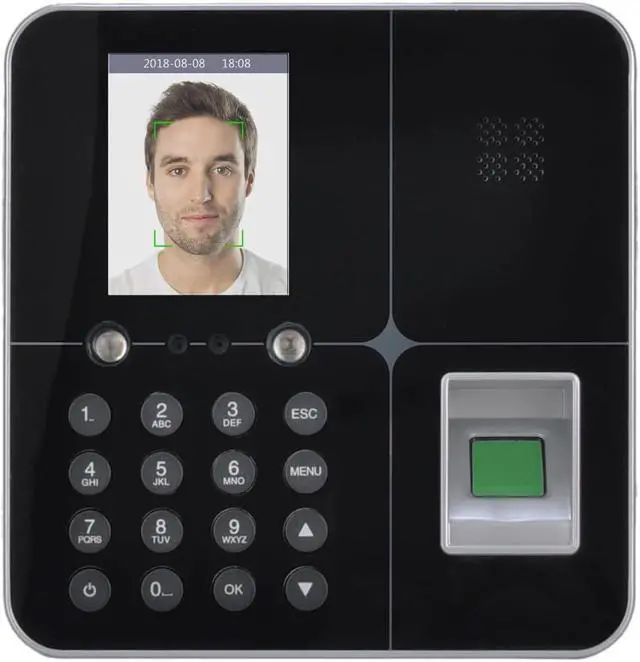 Alt view image 3 of 6 - Face Password Fingerprint Electronic Attendance Machine with 2.8" Screen Biometric Employee Checking-in Voice Broadcast