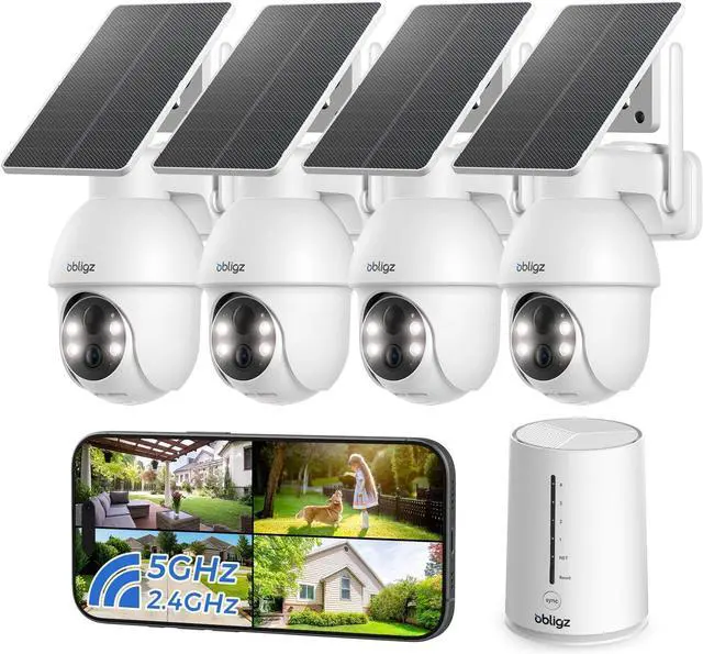 Main image of 4MP Security Cameras System, No Subscription, 4-Cam Kit