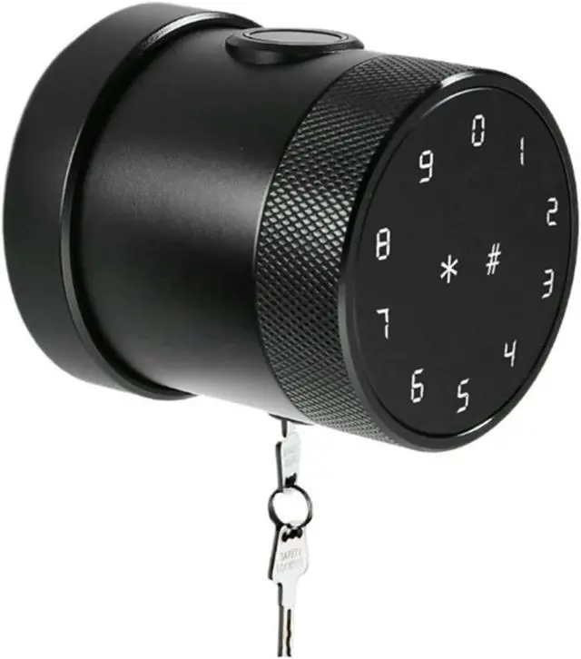 Alt view image 2 of 5 - Smart Door Lock, APP Door Handle Biometric Finrprint Keypad Digital Electronic Door Lock Smart Bedroom Round Knob Door Lock