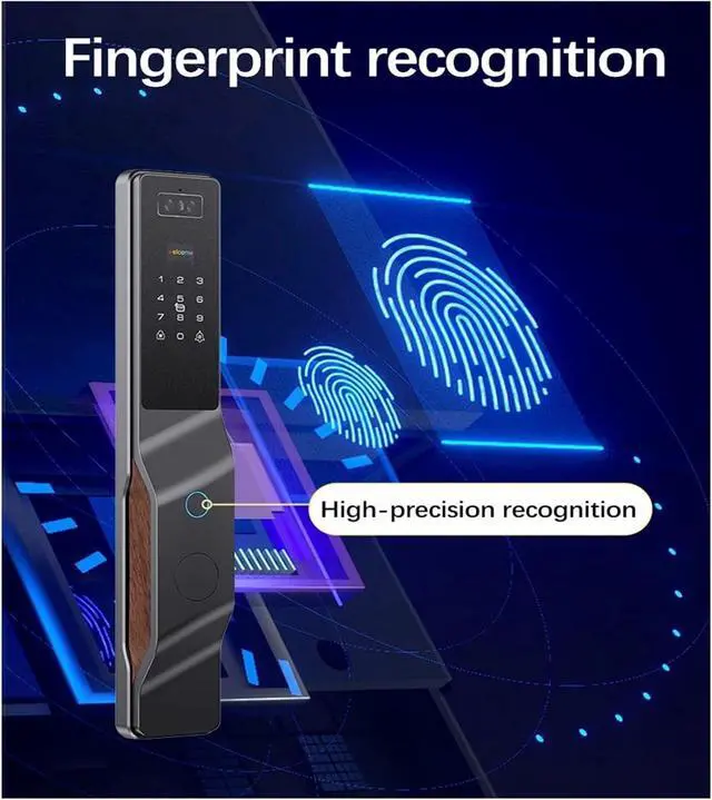 Alt view image 5 of 7 - Fingerprint Lock Vein Recognition Intelligent Door Lock Intelligent Home Linkage Anti-Theft Door Electronic Lock