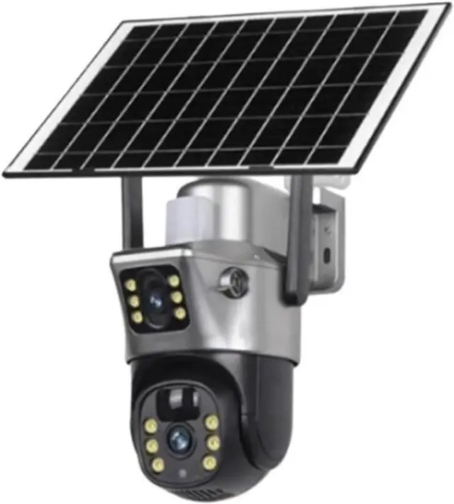 Main image of 4G Solar Camera WiFi PTZ IP Camera 2-Lens 2-Screen Battery CCTV Motion Detection Human Auto Tracking Surveillance Cameras(WiFi Add 32GB Card)