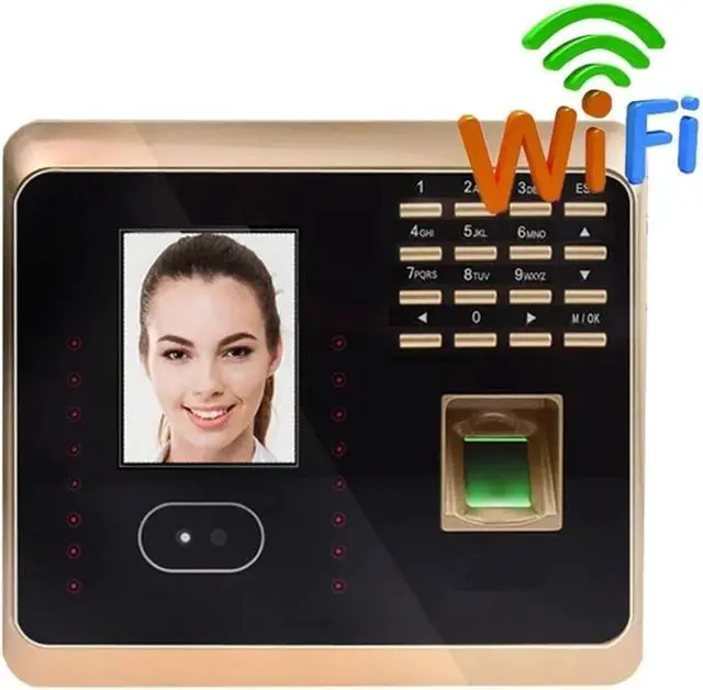 Alt view image 2 of 7 - WiFi Biometric Fingerprint Face Recognition Time Attendance Machine System with Keyboard Facial Time Clock(UF100,English,US Plug)