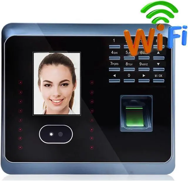 Alt view image 3 of 6 - Time Clock, 100plus Biometric Fingerprint Face Recognition Time Attendance Machine System with Keyboard Time Clock for Small Business and Office