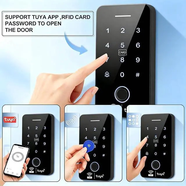 Alt view image 3 of 7 - Fingerprint Access Control Kit, Small Electric Lock, IP68, Tuya APP Remote