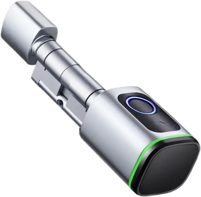 Main image of Smart Cylinder Lock TTlock Biometric Fingerprint Card Euro Cylinder Lock Electronic Smart Door Lock(White)