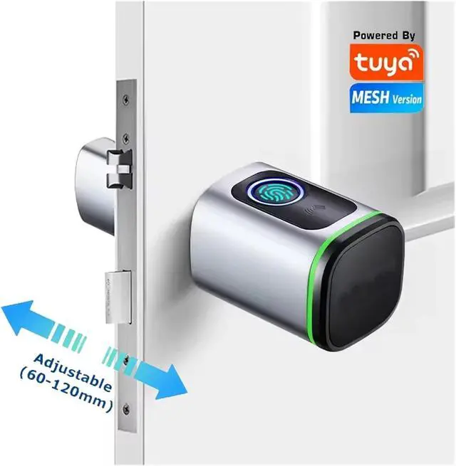 Alt view image 3 of 7 - Smart Cylinder Lock TTlock Biometric Fingerprint Card Euro Cylinder Lock Electronic Smart Door Lock(White)