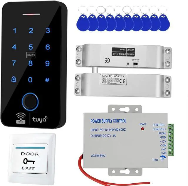 Main image of Fingerprint Access Control Kit, Small Electric Lock, IP68, Tuya APP Remote