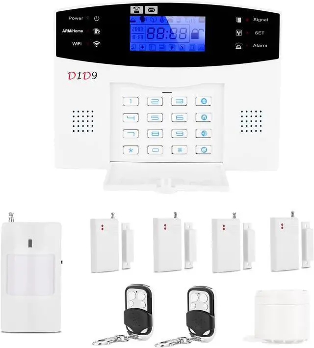 Main image of 10pcs Wireless DIY Home Burglar Alarm System, 4G WiFi GSM, No Monthly Fee,Home Security with App Alert