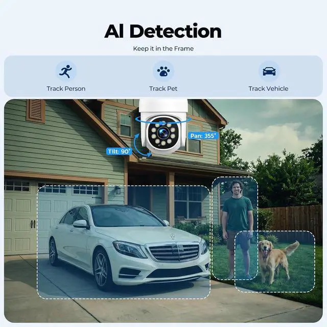 Alt view image 2 of 7 - CAMCAMP Home Security Camera System 8 PTZ Wireless Security Cameras