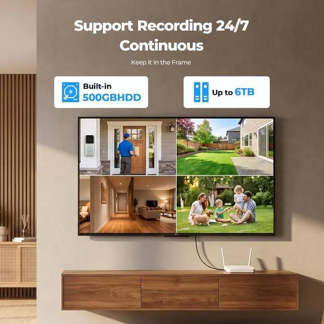 Alt view image 7 of 7 - CAMCAMP Home Security Camera System 8 PTZ Wireless Security Cameras
