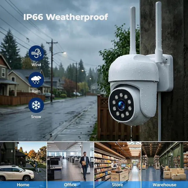 Alt view image 4 of 7 - CAMCAMP Home Security Camera System 8 PTZ Wireless Security Cameras