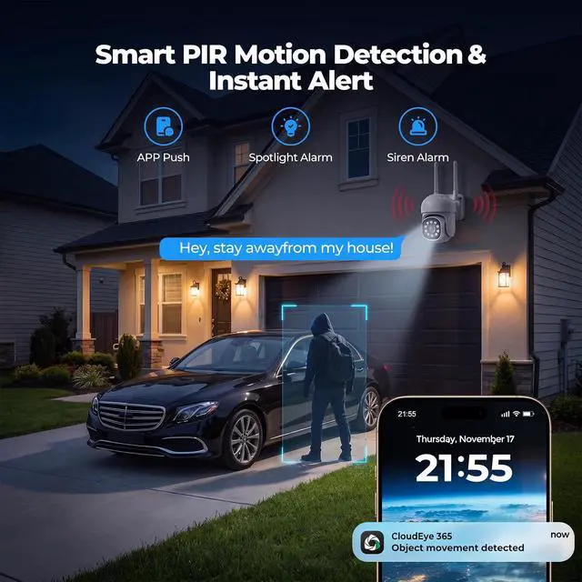 Alt view image 6 of 7 - CAMCAMP Home Security Camera System 8 PTZ Wireless Security Cameras
