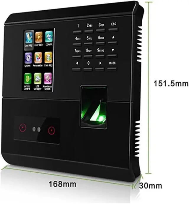 Alt view image 4 of 7 - Biometric Fingerprint Face Login Recognition Time Attendance and Access Control Machine Linux USB Time Clcok Use Electric Lock(UF200,US Plug)