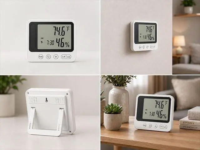 Alt view image 4 of 6 - Temp - 4K UltraHD White Weather Station WiFi Security Camera, Nanny Camera